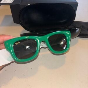 Ray-Ban Vibrant Green Eyewear ASAP ROCKY X RAY-BAN WAFFER PUFFER GREEN